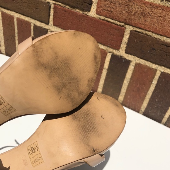 Steve Madden Stecy Nude Barley There Heels 7.5 - Picture 4 of 8